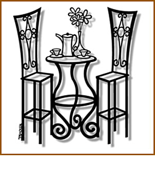 Bistro Table, Small, Metal Art Sculpture